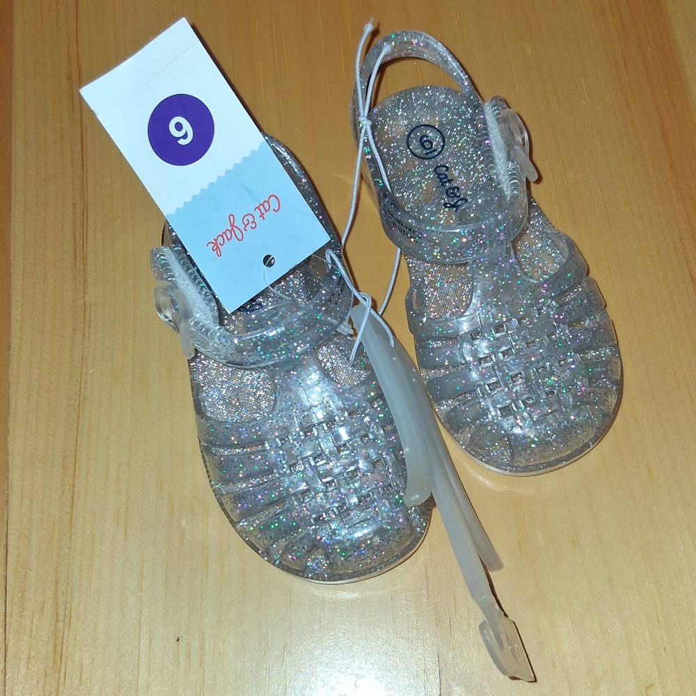 Cat & Jack Glittery Kids Sandals